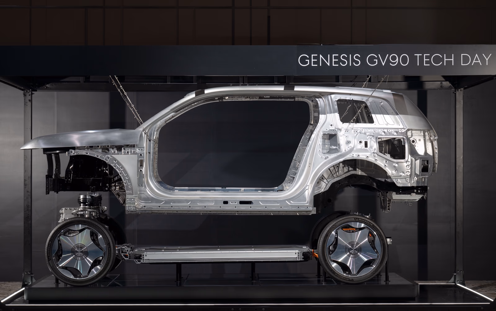 Genesis GV90 body-in-white display