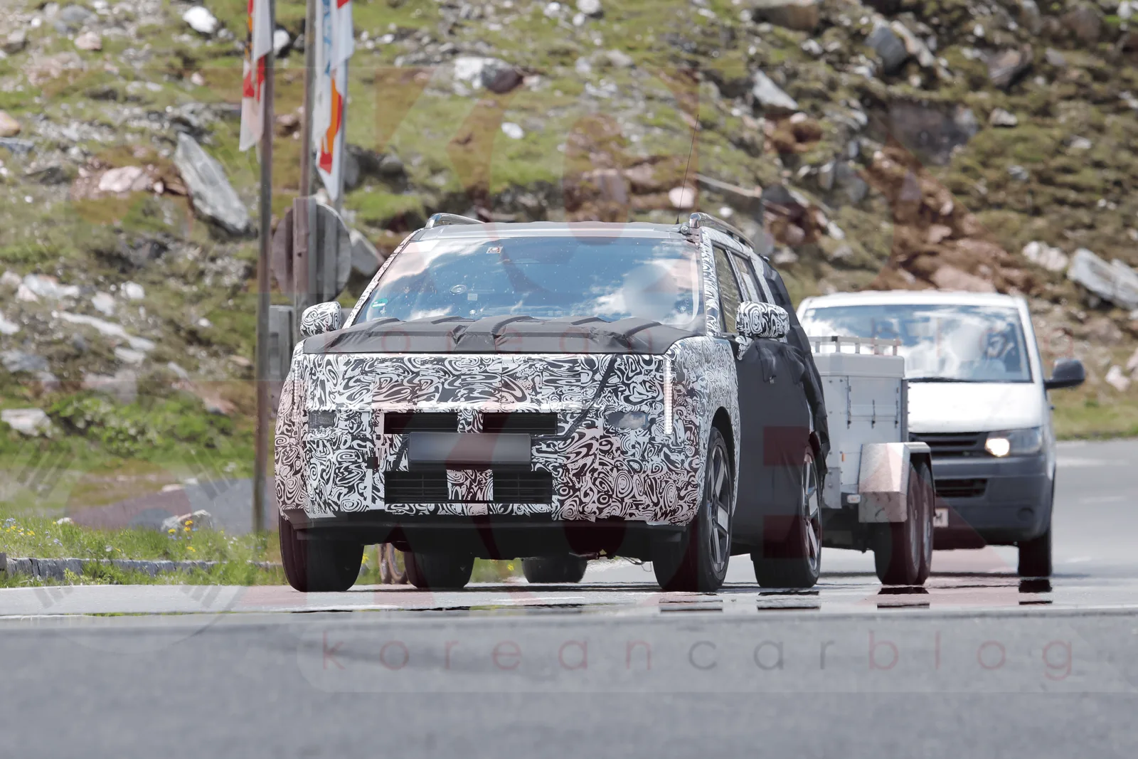 Heat Testing Forces Hyundai to Uncover 2027 Santa Fe Facelift Front End