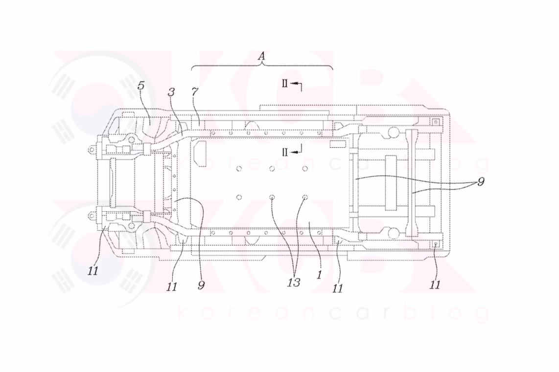 Hyundai’s Integrated Battery Platform: Body-on-Frame EV Patent Found