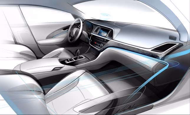 Revealed First Interior Sketch of Hyundai’s Aslan Premium Sedan